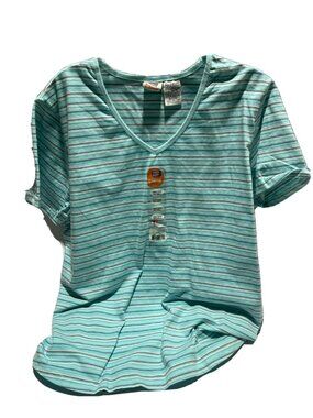 Women’s Faded Glory Blue Striped Shirt Size 18/20